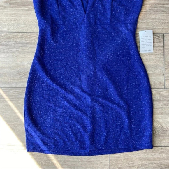 NWT Bailey Blue Sparkle Crepe Bodycon  Mini Dress - Picture 8 of 16